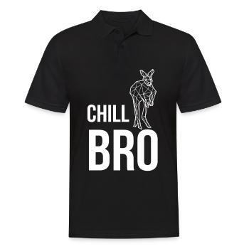 Kangaroo Chill Bro Australien Beuteltiere Lustige - Männer Poloshirt - Schwarz - Vorne - Kai (181cm)