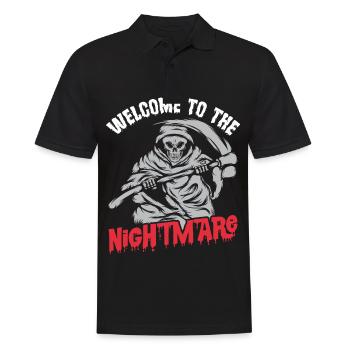 Sensenmann-Sensen-Albtraum-Engel des Todes Hallowe - Männer Poloshirt - Schwarz - Vorne - Kai (181cm)