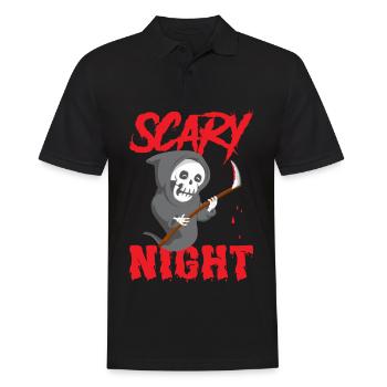 Grim Reaper Scary Night pour Halloween Angel Of Dea - Polo Homme - noir - Devant - Kai (181cm)