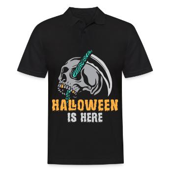 Halloween-Sensenmann-Engel des Todes - Männer Poloshirt - Schwarz - Vorne - Kai (181cm)