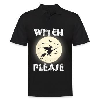 Witch Halloween Party Bat Bite Nightmare Fröh - Men's Polo Shirt - black - Front - Kai (181cm)