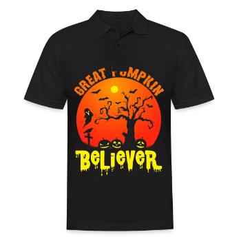 Nightmare Pumpkin Halloween Party Witch Spirit - Men's Polo Shirt - black - Front - Kai (181cm)