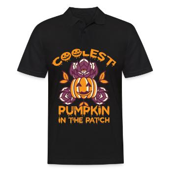 Pumpkin Flowers Halloween Party Nightmare Happy - Men's Polo Shirt - black - Front - Kai (181cm)