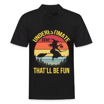 Hexenbesen Halloween Party Nightmare Witch Happy H - Männer Poloshirt - Schwarz - Vorne - Kai (181cm)