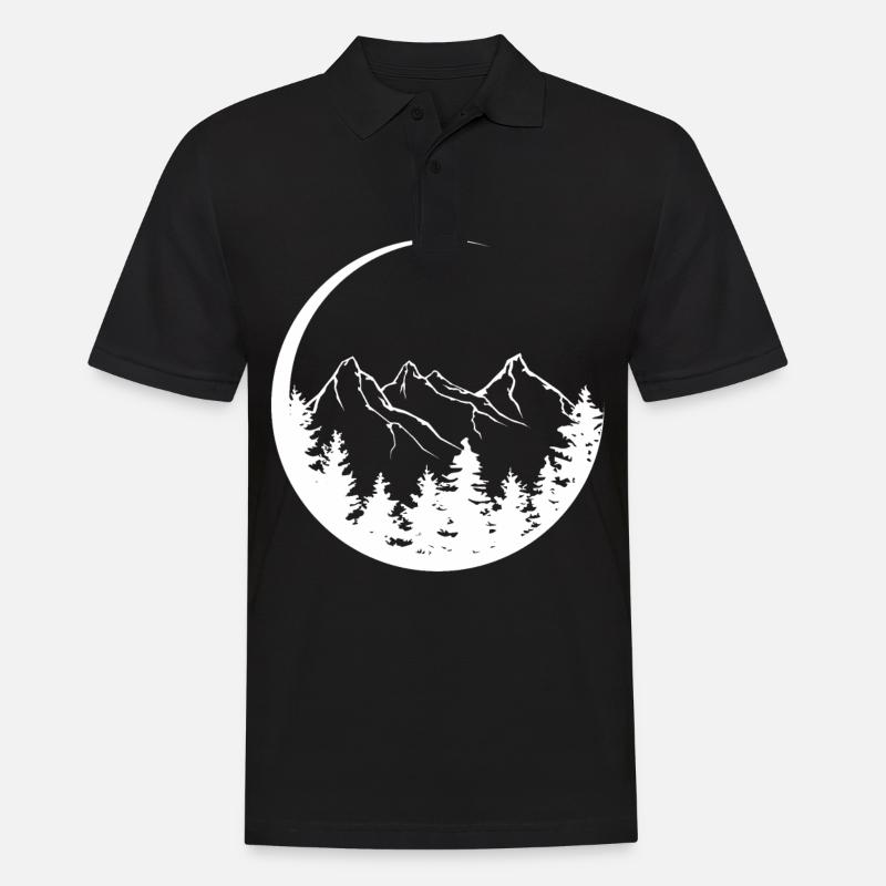 Kreisel - Berg - (4) - Männer Poloshirt - Schwarz