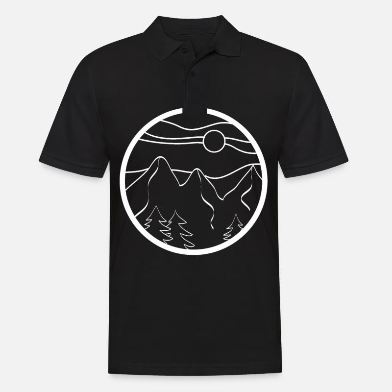 Kreis - Berg - (5) - Männer Poloshirt - Schwarz