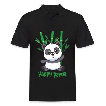 Panda Love Cute Pandas Animal Lovers Bambou - Polo Homme - noir - Devant - Kai (181cm)