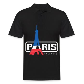 Paris Je T'aime Frankreich Eiffelturm - Männer Poloshirt - Schwarz - Vorne - Kai (181cm)