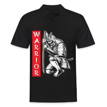 Samurai Katana Schwert Japan Asiatischer Krieger N - Männer Poloshirt - Schwarz - Vorne - Kai (181cm)