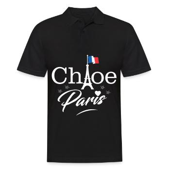 Tour Eiffel Paris Français Love - Polo Homme - noir - Devant - Kai (181cm)