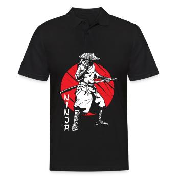 Samurai Ninja Warrior Japanese Bloodstain Katana S - Männer Poloshirt - Schwarz - Vorne - Kai (181cm)