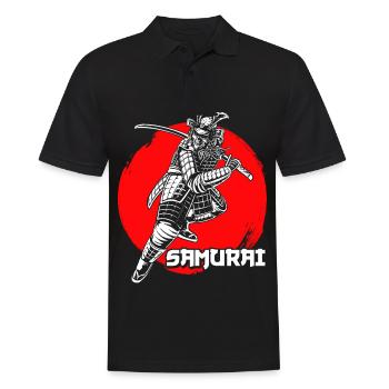 Samurai Japanese Bloodstain Katana Schwert Asian W - Männer Poloshirt - Schwarz - Vorne - Kai (181cm)