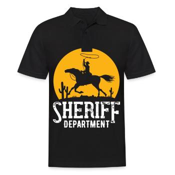 Cowboy Sheriff Lasso Sheriff Star Pistols - Polo Homme - noir - Devant - Kai (181cm)