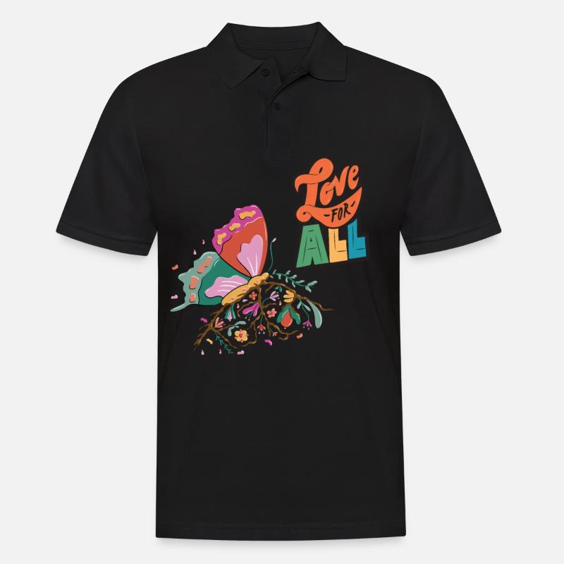 Butterfly Motivation Papillons mignons - Polo Homme - noir