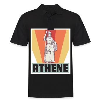 Athene Griechenland Gott Griechische Mythologie An - Männer Poloshirt - Schwarz - Vorne - Kai (181cm)