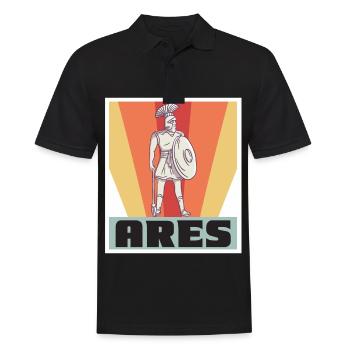 Ares Greece God Greek mythology Anti - Men's Polo Shirt - black - Front - Kai (181cm)