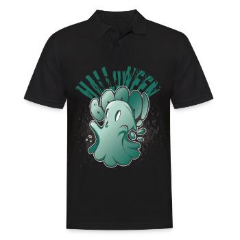 Halloween Geist Fête Horreur Boo Fantôme - Polo Homme - noir - Devant - Kai (181cm)