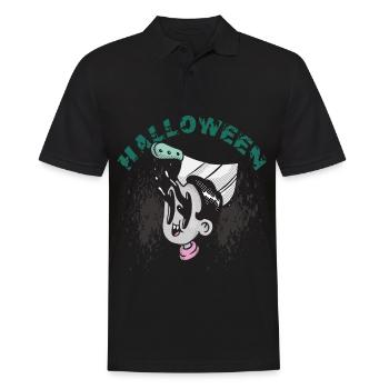 Gruseliges Halloween-Party-Albtraum-Horror-Hallowe - Männer Poloshirt - Schwarz - Vorne - Kai (181cm)