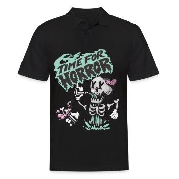 Skeleton Undead Halloween Party Nightmare Hallowee - Men's Polo Shirt - black - Front - Kai (181cm)