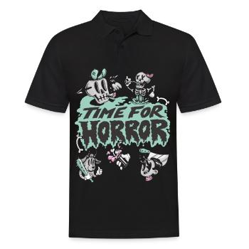Temps pour l’horreur Mort-vivant Squelette Halloween Party - Polo Homme - noir - Devant - Kai (181cm)