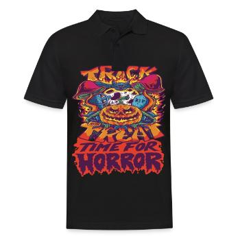 Trick or Treat Horreur Scary Halloween Costume Pu - Polo Homme - noir - Devant - Kai (181cm)