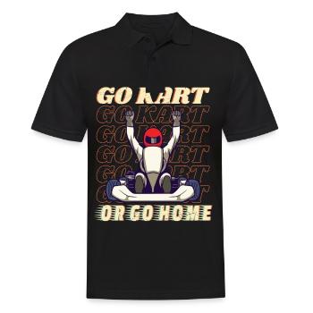 Go-Kart Racer Lap Race Track Racing Fun - Polo Homme - noir - Devant - Kai (181cm)