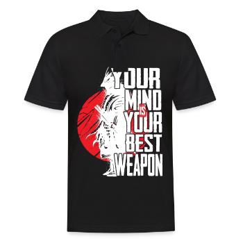 Samouraï Guerriers Japonais Ninja Épée Katana - Polo Homme - noir - Devant - Kai (181cm)