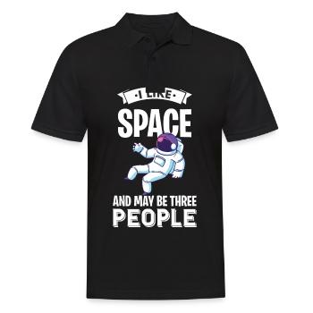 Space Astronaut Planets Solar System Galaxy M - Men's Polo Shirt - black - Front - Kai (181cm)