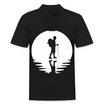 Circle and reflection - Hiking - - Men's Polo Shirt - black - Front - Kai (181cm)