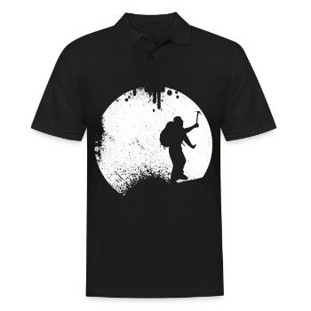 Spritzer - Kreis - Wandern - (3) - Männer Poloshirt - Schwarz - Vorne - Kai (181cm)