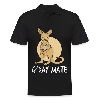Cute Kangaroo G'day Mate Kangaroos Australia - Men's Polo Shirt - black - Front - Kai (181cm)
