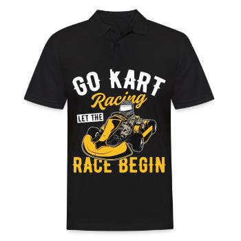 Go-Kart Race Piste Go-Kart Racer Go-Kart Race - Polo Homme - noir - Devant - Kai (181cm)