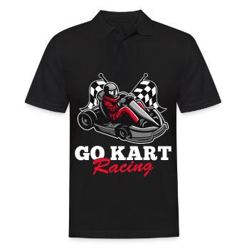Go-Kart Racing Kart Racer Go-Kart Race Track Race - Men's Polo Shirt - black - Front - Kai (181cm)