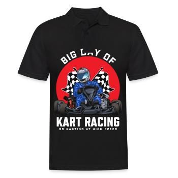 Kart Racing Go-Kart Racer Go-Kart Racetrack-Ren - Polo Homme - noir - Devant - Kai (181cm)