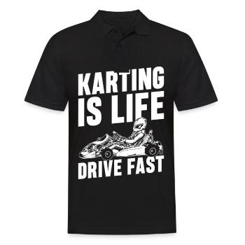Kart Life Racing Go-Kart Racer Go-Kart Racing - Polo Homme - noir - Devant - Kai (181cm)