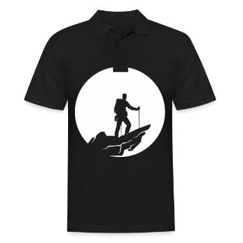 Moon - Hiking - (4) - Men's Polo Shirt - black - Front - Kai (181cm)