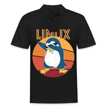 Linux Admin Cool Penguin Nerd Informatics - Polo Homme - noir - Devant - Kai (181cm)