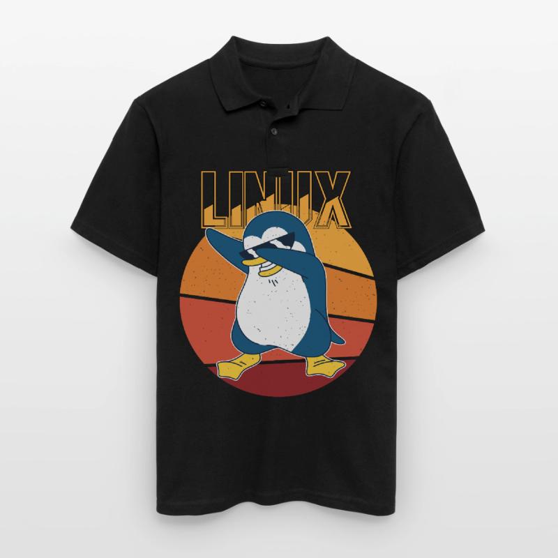 Linux Root Admin Cool Penguin Informatics Nerd Polo Homme