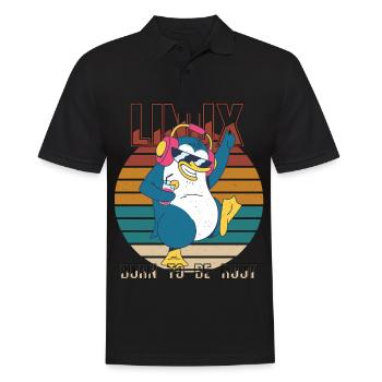 Born To Be Root Party Linux Cool Penguin Nerd Prog - Männer Poloshirt - Schwarz - Vorne - Kai (181cm)