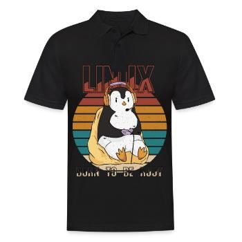 Linux Gamer Root Party Cool Penguin Nerd Programme - Männer Poloshirt - Schwarz - Vorne - Kai (181cm)