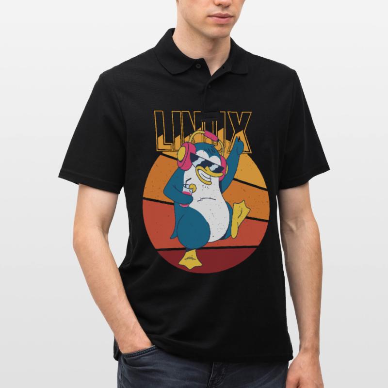 Party Linux Root Cool Penguin Nerd Game Programmer Männer Poloshirt