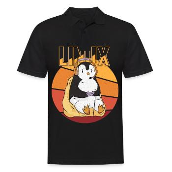 Gamer Penguin Linux Root Party Nerd Programmer Com - Men's Polo Shirt - black - Front - Kai (181cm)