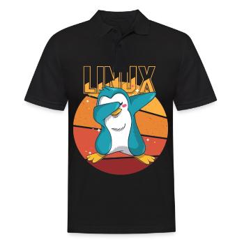 Geek Linux Root Party Penguin Nerd Programmer Comp - Männer Poloshirt - Schwarz - Vorne - Kai (181cm)