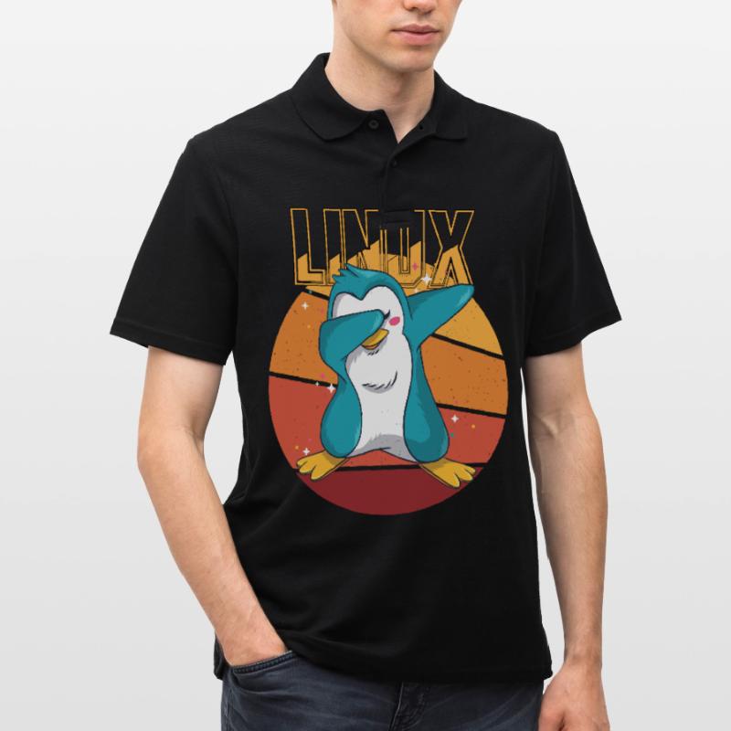 Geek Linux Root Party Penguin Nerd Programmer Comp Männer Poloshirt