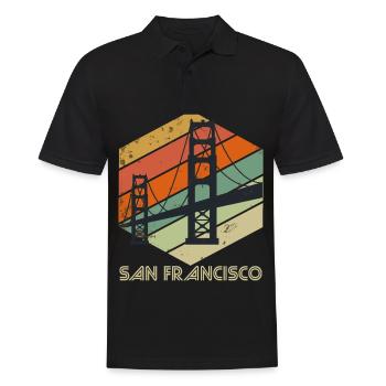 San Francisco Souvenir Californie Golden Gate Bri - Polo Homme - noir - Devant - Kai (181cm)