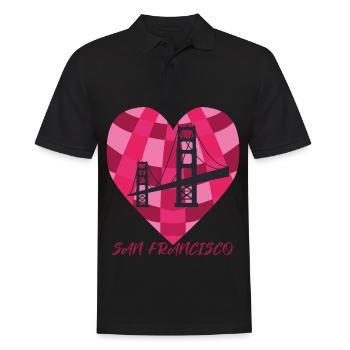 J’adore les souvenirs Golden Gate Brid de San Francisco - Polo Homme - noir - Devant - Kai (181cm)