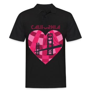 Cœur de San Francisco Golden Gate Bridge Calife d’amour - Polo Homme - noir - Devant - Kai (181cm)