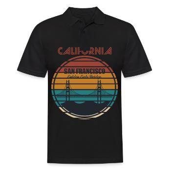 Californie Amour San Francisco Coeur Golden Gate B - Polo Homme - noir - Devant - Kai (181cm)