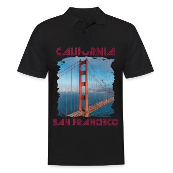 California Love San Francisco Golden Gate Bridge-A - Polo Homme - noir - Devant - Kai (181cm)