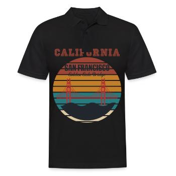 San Francisco Californie Souvenir Golden Gate Bri - Polo Homme - noir - Devant - Kai (181cm)